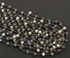 Labradorite & Pearl Wire Wrapped Rosary Chain in Antique Rhodium, 3x2 mm, (RS-LABP-126)
